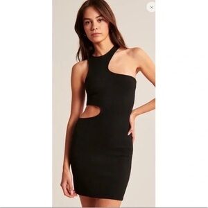 Abercrombie & Fitch - Cutout Ribbed Black Dress